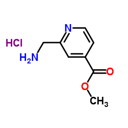 2-(氨基甲基)吡啶-4-羧酸甲酯盐酸盐结构式