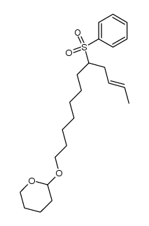 1-tetrahydropyranyloxy-8 benzenesulfonyl-10E-dodecene结构式