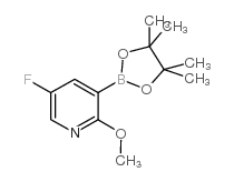 5-氟-2-甲氧基-3-(4,4,5,5-四甲基-1,3,2-二氧硼杂环戊烷-2-基)吡啶结构式
