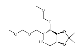 (2R,3R,4S,5S)-4,5-(isopropylenedioxy)-3-(methoxymethoxy)-2-<(methoxymethoxy)methyl>piperidine结构式