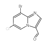 8-溴-6-氯咪唑并[1,2-a]吡啶-3-甲醛结构式