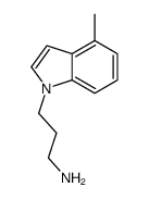 3-(4-methylindol-1-yl)propan-1-amine结构式