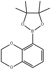 2-(2,3-二氢苯并[B][1,4]二噁英-5-基)-4,4,5,5-四甲基-1,3,2-二氧杂硼烷结构式