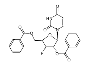 1-(2,5-di-O-benzoyl-3-deoxy-3-fluoro-β-D-ribofuranosyl)uracil结构式