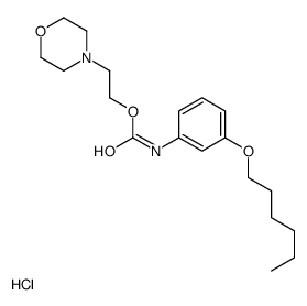 2-morpholin-4-ylethyl N-(3-hexoxyphenyl)carbamate,hydrochloride结构式