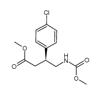 (S)-methyl 3-(4-chlorophenyl)-4-((methoxycarbonyl)amino)butanoate结构式