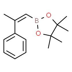 4,4,5,5-四甲基-2-(2-苯基丙-1-烯-1-基)-1,3,2-二氧杂硼烷结构式