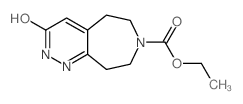 3-羟基-8,9-二氢-5H-吡嗪并[3,4-d]氮杂卓-7(6H)-羧酸乙酯结构式