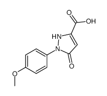 2-(4-methoxyphenyl)-3-oxo-1H-pyrazole-5-carboxylic acid结构式