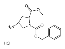 (2S,4S)-1-CBZ-4-氨基吡咯烷-2-羧酸甲酯盐酸盐结构式