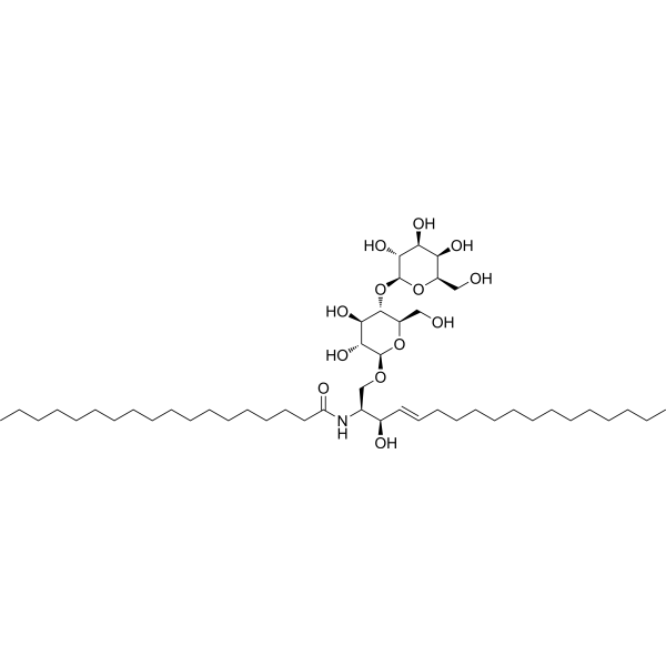 D-lactosyl-β-1,1′ N-stearoyl-D-erythro-sphingosine Structure