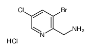 (3-Bromo-5-chloropyridin-2-yl)methanamine hydrochloride structure