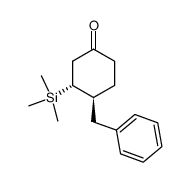 (3R,4S)-4-benzyl-3-(trimethylsilyl)cyclohexan-1-one结构式