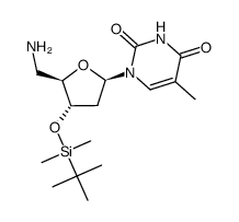 5'-amino-3'-O-(tert-butyldimethylsilyl)-5’-deoxythymidine Structure