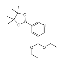 3-(diethoxymethyl)-5-(4,4,5,5-tetramethyl-1,3,2-dioxaborolan-2-yl)pyridine Structure