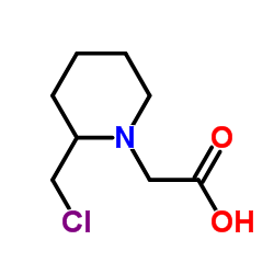 [2-(Chloromethyl)-1-piperidinyl]acetic acid结构式