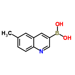 (6-甲基喹啉-3-基)硼酸结构式