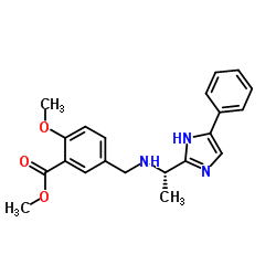 2-甲氧基-5-[[[(1S)-1-(5-苯基-1H-咪唑-2-基)乙基]氨基]甲基]苯甲酸甲酯结构式