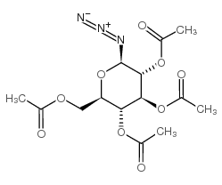 2,3,4,6-四-O-乙酰基-β-D-叠氮化吡喃葡萄糖结构式
