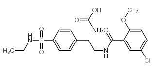 (4-(2-(5-氯-2-甲氧基苯甲酰胺基)乙基)苯基)磺酰基氨基甲酸乙酯结构式