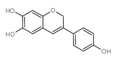 3-(4-羟基苯基)-2H-1-苯并吡喃-6,7-二醇结构式