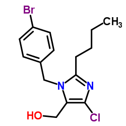 3-(4-溴苄基)-2-丁基-5-氯-4-咪唑甲醇结构式