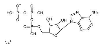 sodium,[[[(2R,3S,4R,5R)-5-(6-aminopurin-9-yl)-3,4-dihydroxyoxolan-2-yl]methoxy-hydroxyphosphoryl]oxy-hydroxyphosphoryl] hydrogen phosphate结构式