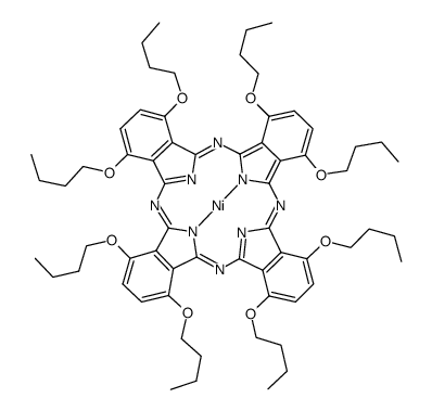 1,4,8,11,15,18,22,25-八丁氧基-29H,31H-酞菁镍(II)结构式
