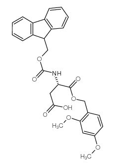 Fmoc-L-天冬氨酸α-2,4-二甲氧基苄酯结构式