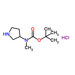 (吡咯烷-3-基)氨基甲酸叔丁酯盐酸盐结构式