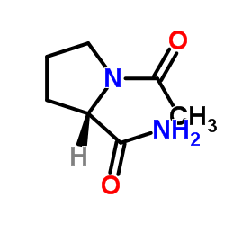 1-Acetyl-L-prolinamide structure
