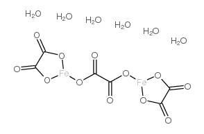 草酸铁(III) 六水化物结构式