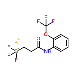 potassium trifluoro(3-oxo-3-((2-(trifluoromethoxy)phenyl)amino)propyl)borate Structure