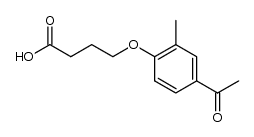 4-(4-acetyl-2-methylphenoxy)butanoic acid结构式