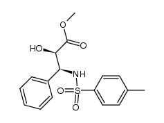 2-hydroxy-3-(4-methyl benzenesulfonylamino)-3-phenyl-propionic acid methyl ester Structure