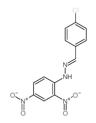 N-[(4-chlorophenyl)methylideneamino]-2,4-dinitro-aniline Structure