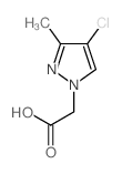 (4-氯-3-甲基-1H-吡唑-1-基)乙酸结构式