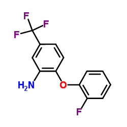 2-(2-Fluorophenoxy)-5-(trifluoromethyl)aniline结构式