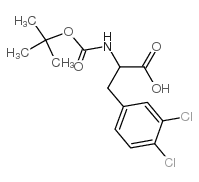 2-叔丁氧基羰基氨基-3-(3,4-二氯苯基)-丙酸结构式
