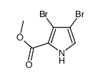 3,4-二溴-1H-吡咯-2-羧酸甲酯结构式