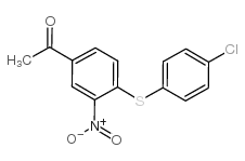 1-(4-[(4-氯苯基)硫代]-3-硝基苯基)-1-乙酮结构式