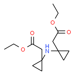 ethyl 2-(1-{[1-(2-ethoxy-2-oxoethyl)cyclopropyl]amino}cyclopropyl)acetate Structure