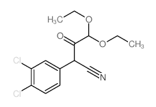 2-(3,4-dichlorophenyl)-4,4-diethoxy-3-oxo-butanenitrile结构式