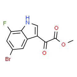 2-(5-溴-7-氟-1H-吲哚-3-基)-2-氧代乙酸甲酯结构式