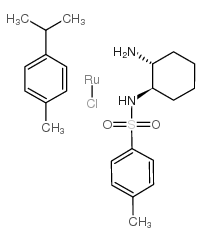 氯(对甲基异丙基苯基)-N-(p-甲苯磺酰基)-(R,R)-1,2-环己二胺钌(I)结构式