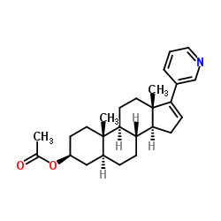 Androst-16-en-3-ol, 17-(3-pyridinyl)-, acetate (ester),(3β,5α)- Structure