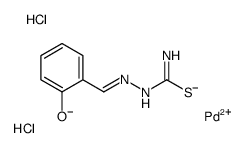 水杨醛缩氨基硫脲氯化钯(II)结构式