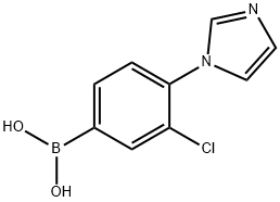 3-Chloro-4-(1H-imidazol-1-yl)phenylboronic acid Structure