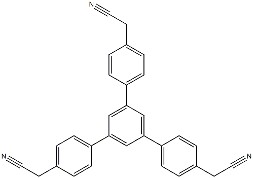 2,2'-(5'-(4-(氰甲基)苯基)-[1,1':3',1''-三联苯基]-4,4''-二基)二乙腈结构式