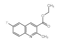 6-氟-2-甲基喹啉-3-羧酸乙酯结构式